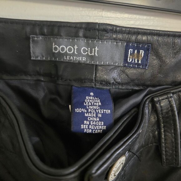 Gap Black leather Pants Size 6 - Picture 2 of 6
